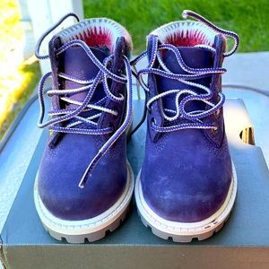 Timberland toddler Size 5 purple boots